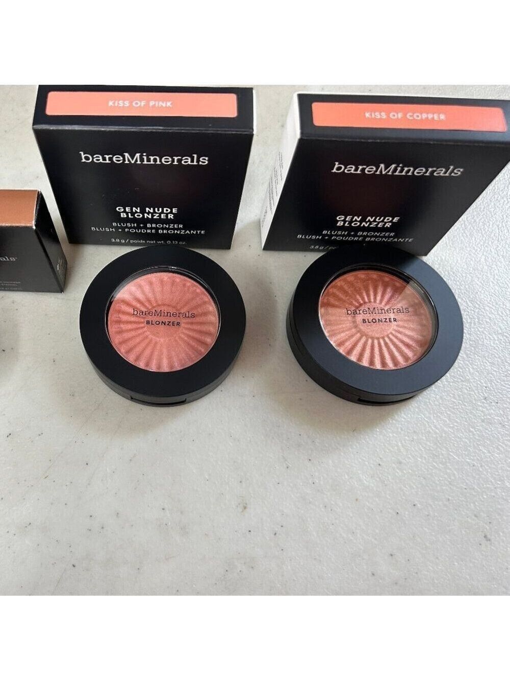 Bare Minerals BLonzer  - Kiss of Copper & Kiss of Pink . 3.8g each box New